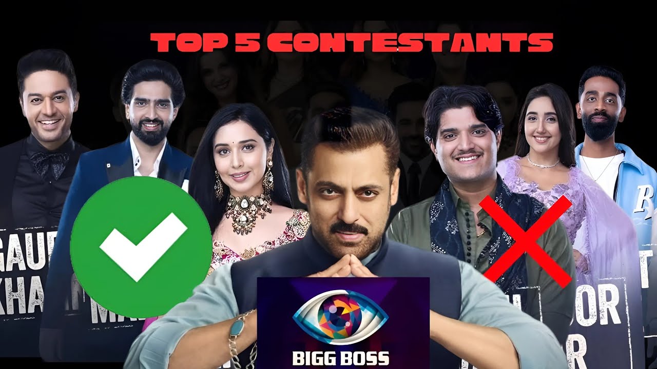 Bigg Boss season 19 top5 contestants 