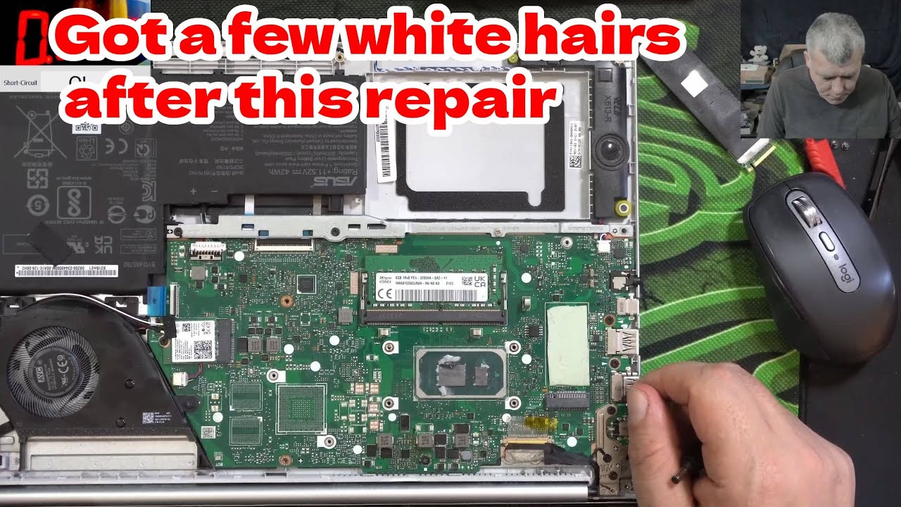 Asus Vivobook K513E tea damage - a proper hard repair, a nightmare