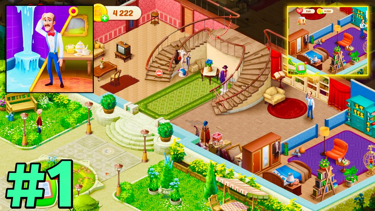 Homescapes - Gameplay Walkthrough Part 1 | (Android,ios) 2024