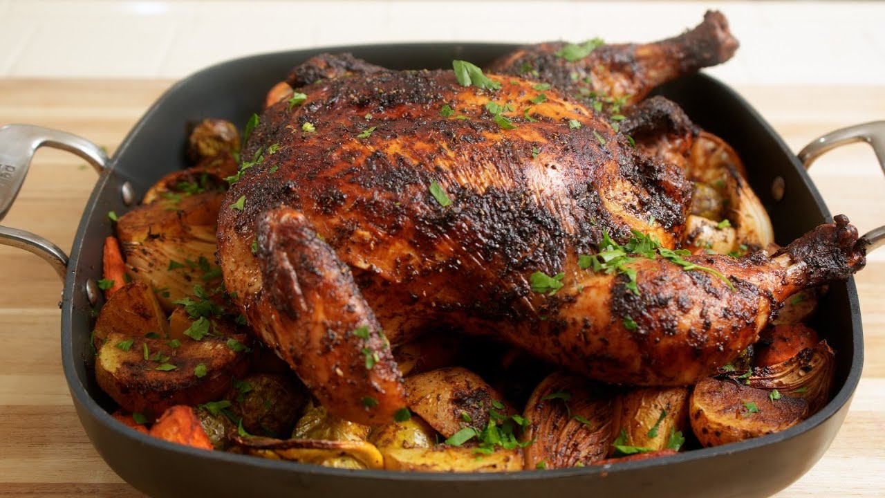 Roasted Spatchcock Chicken : One pan easy comfort dinner!