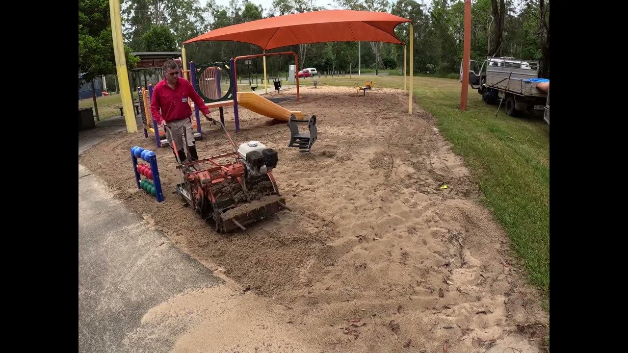 Weed Removal & Decompaction of Softfall Playground | Restoring Safety