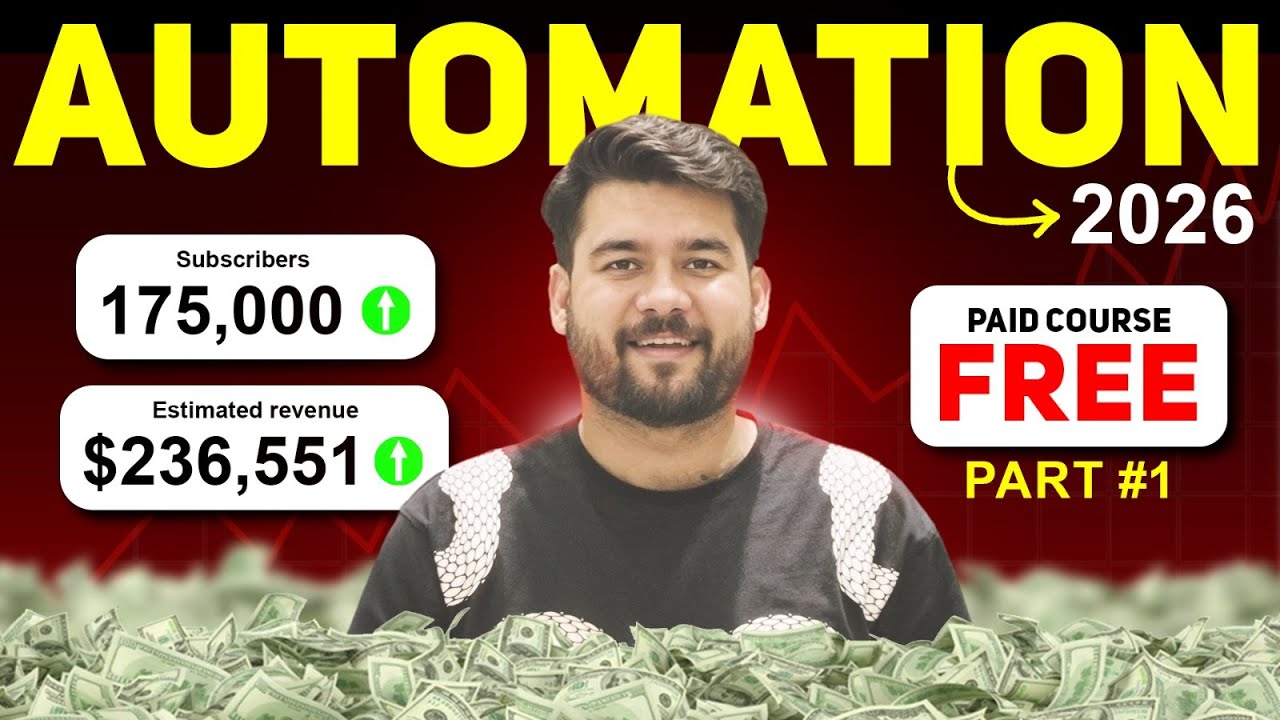 FREE YouTube Automation Course 2026 🚀 Beginners Start Here | Part 1 Full Guide
