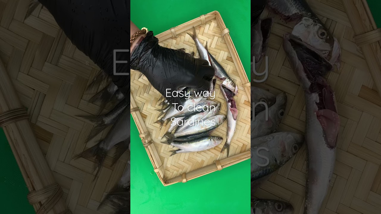 Fast & easy way to clean #sardines #shorts #fish #seafood