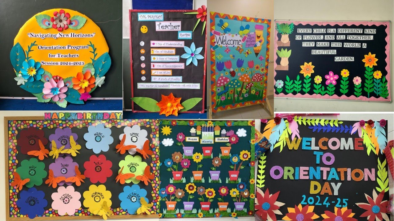 Board decoration ideas for School/Notice board decoration ideas/Soft board design/Paper crafts ideas