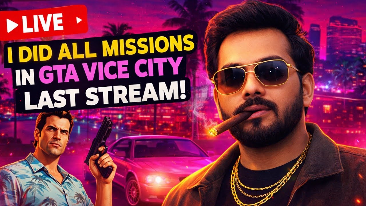 GTA Vice City 100% Completed 💯 | LAST STREAM on GTA Vice City
