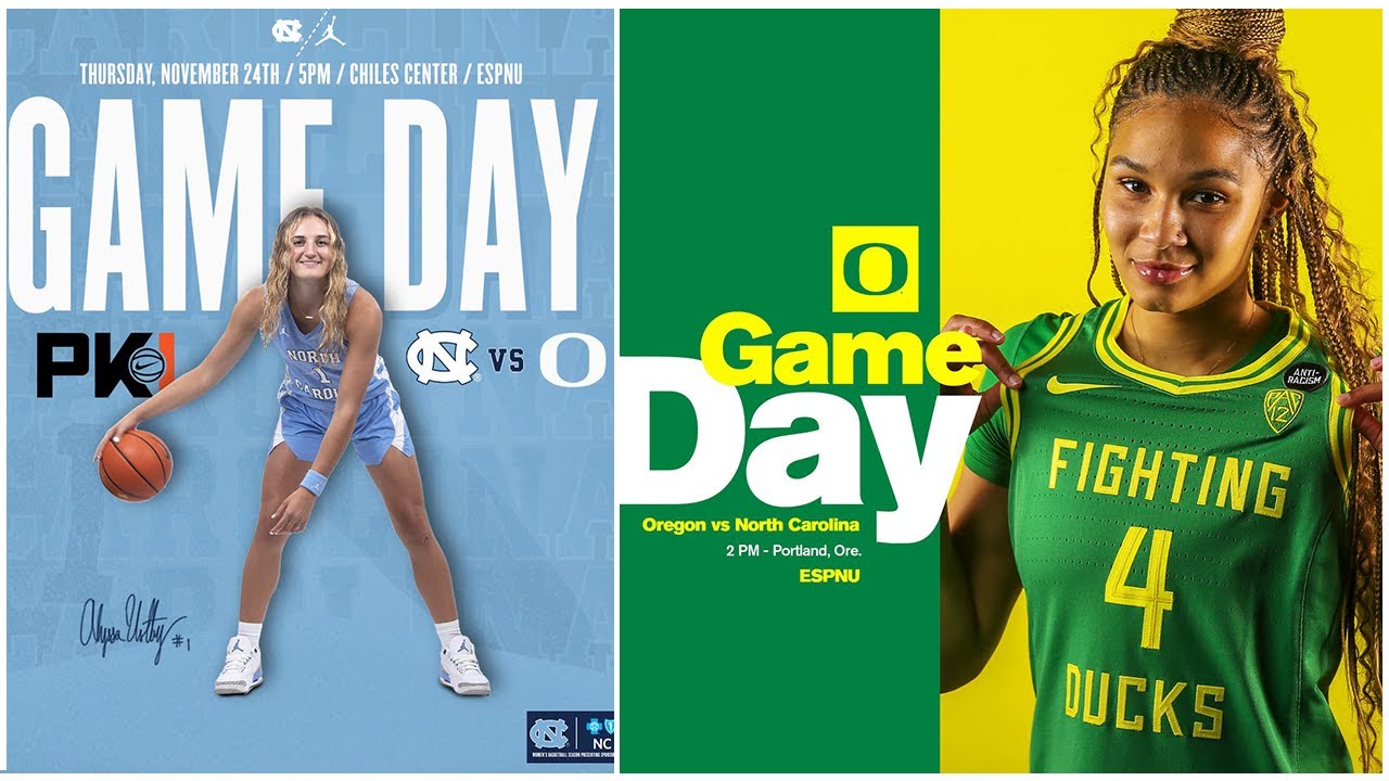 No. 8 North Carolina vs No. 18 Oregon | 2022 Phil Knight Invitational:  Semifinals | 11.24.22