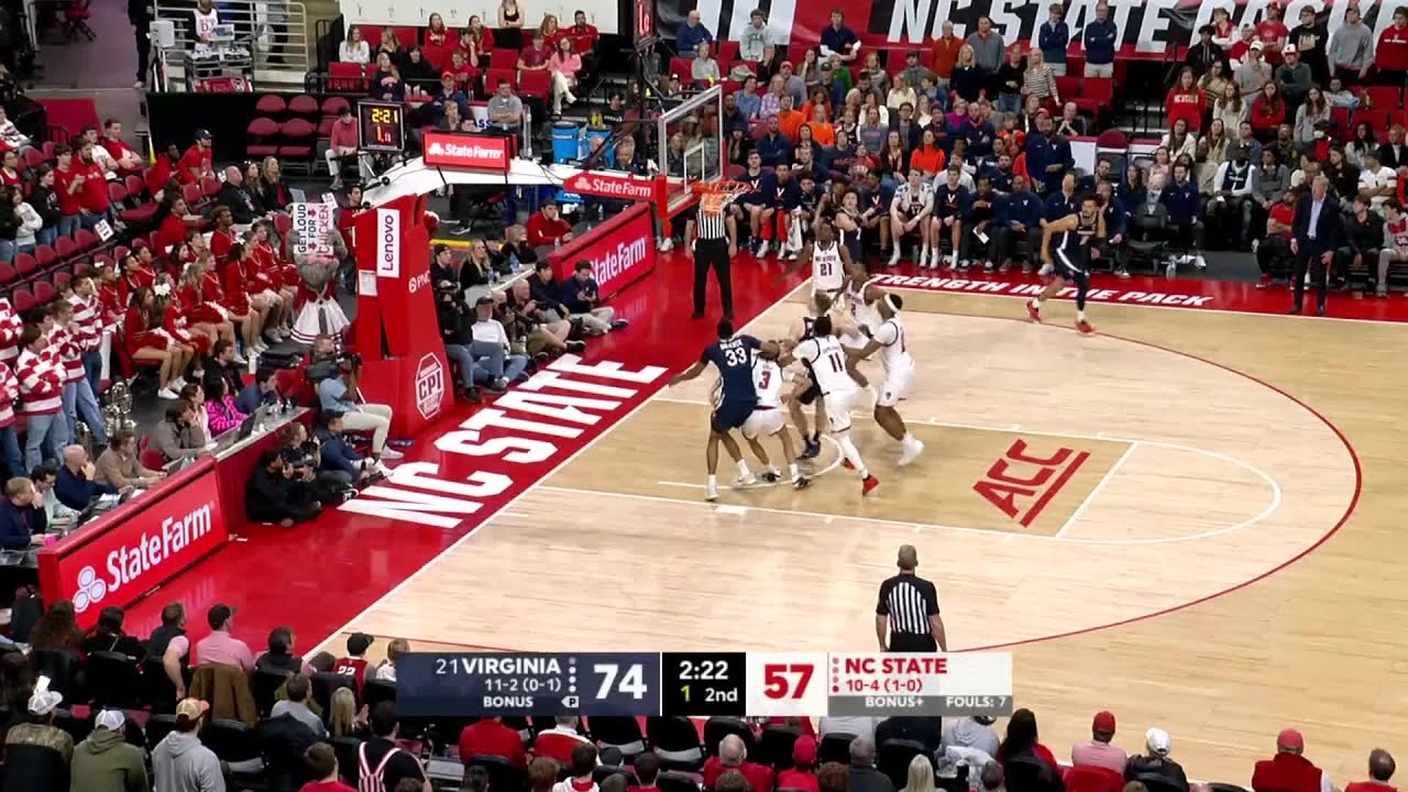 MEN'S BASKETBALL - Virginia at NC State Highlights