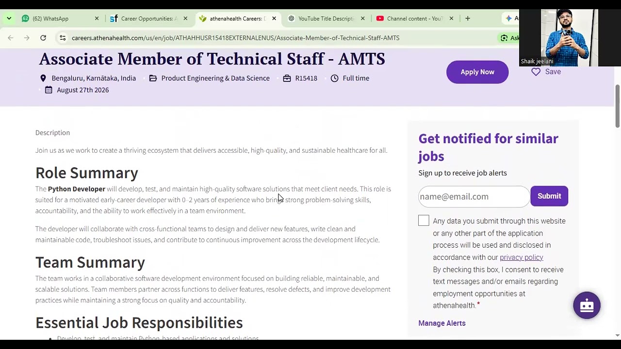 ASSA ABLOY & athenahealth Hiring 2026 🚀 Software Jobs | AMTS | Bengaluru | Apply Now
