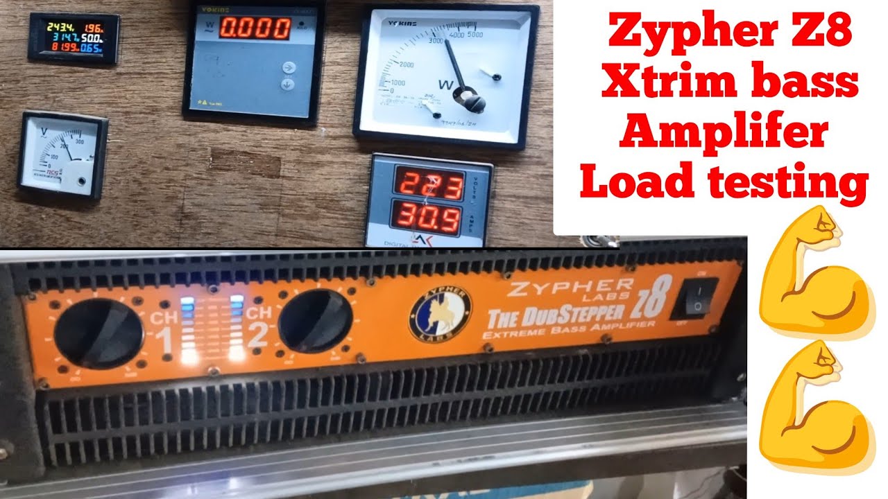 Zypher z8 amplifier load testing Xtreme bass amplifier load testing 