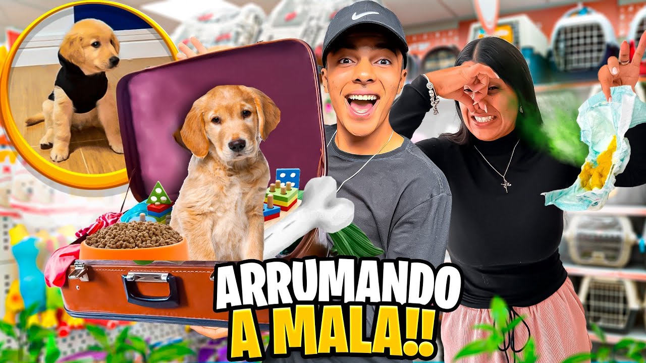 ARRUMANDO A MALA PARA A PRIMEIRA VIAGEM DO MEU CACHORRO!🐶 *ele está doente😨🤒