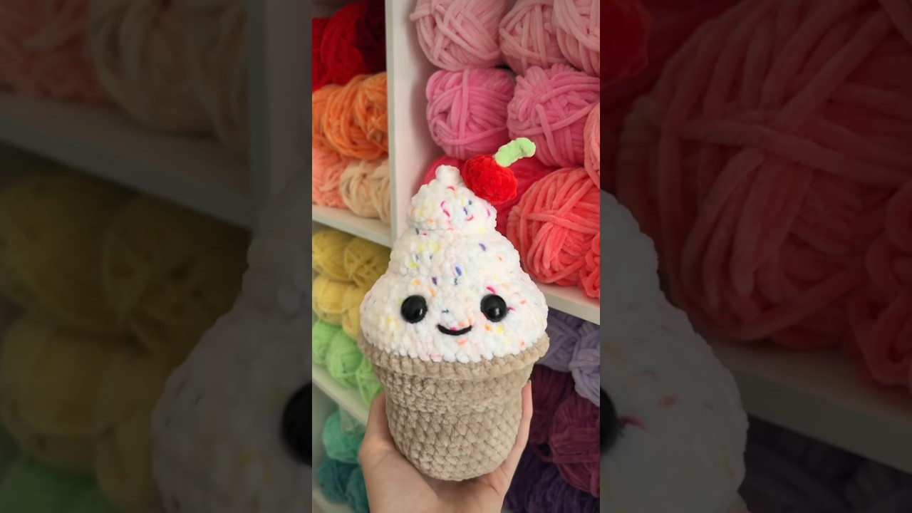 let&rsquo;s crochet an ice cream cone 🍦 #crochetpattern #amigurumi