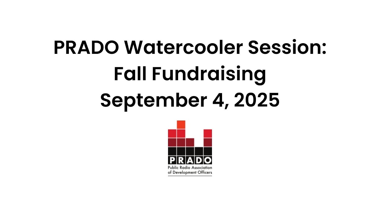 PRADO Watercooler: Fall 2025 Fundraising