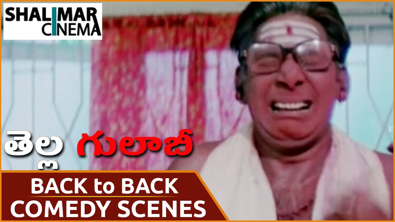 Tella Gulabi Movie || Sakshi Ranga Rao Back To Back Comedy Scenes || Shalimarcinema