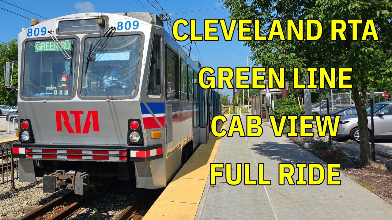 Cleveland RTA Green Line: Full Tower City to Green Road Ride (Rear View)