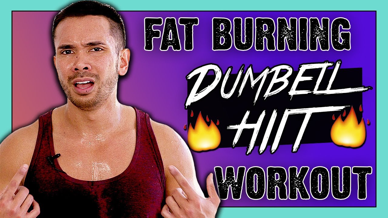 10 Minute Fat Burning HIIT Workout with Weights :: Dumbbell Full Body HIIT Home Workout with Weights