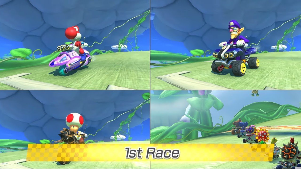 Mario Kart 8 Deluxe | Special Cup | 3 Player (Yoshi vs Waluigi vs Toad) | 4K
