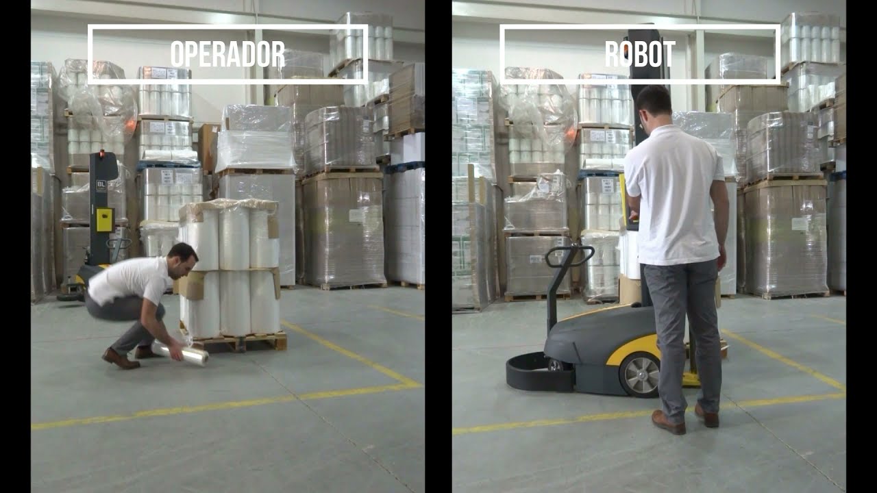 VANTAGENS NO ENVOLVIMENTO DE PALETES - OPERADOR VS ROBOT