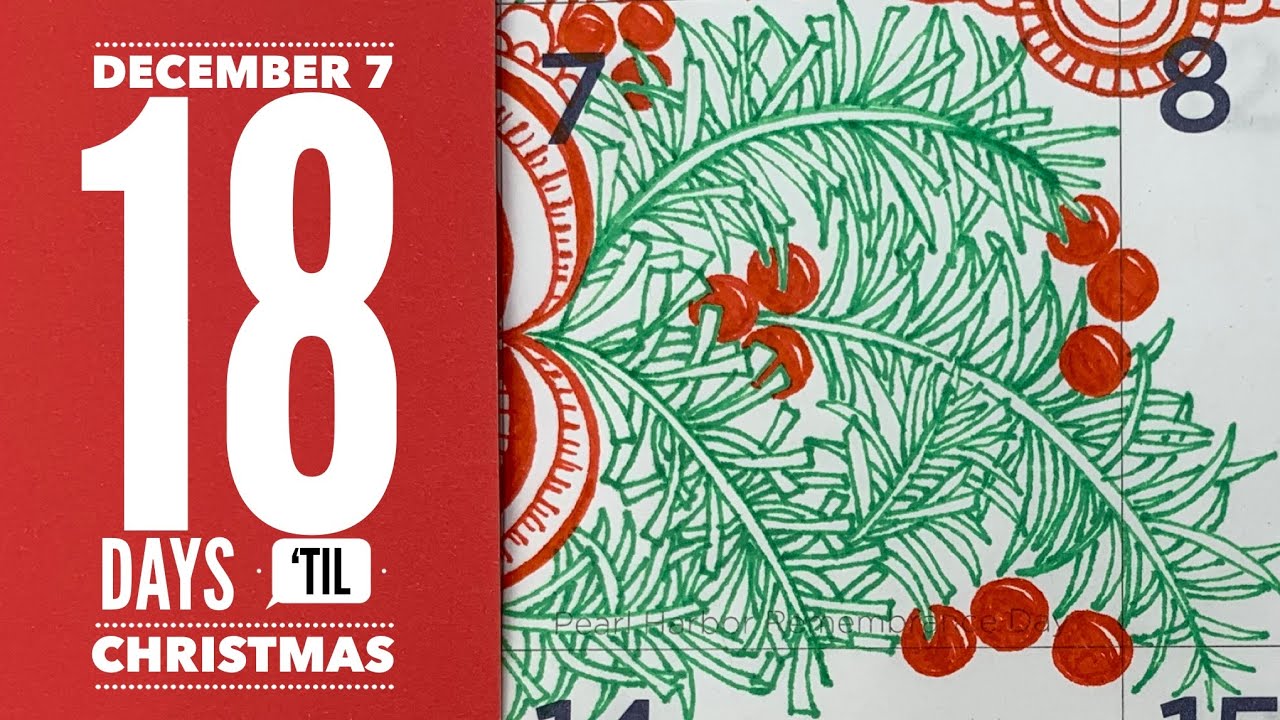 How to Zentangle Verdigogh into my Giant Quigtangle Zendoodle Christmas Countdown Day 7