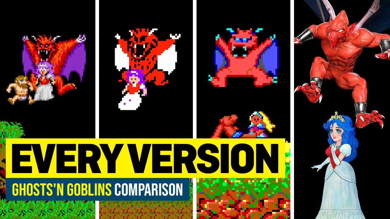 All Versions Comparison of the Ghost 'n Goblins Intro