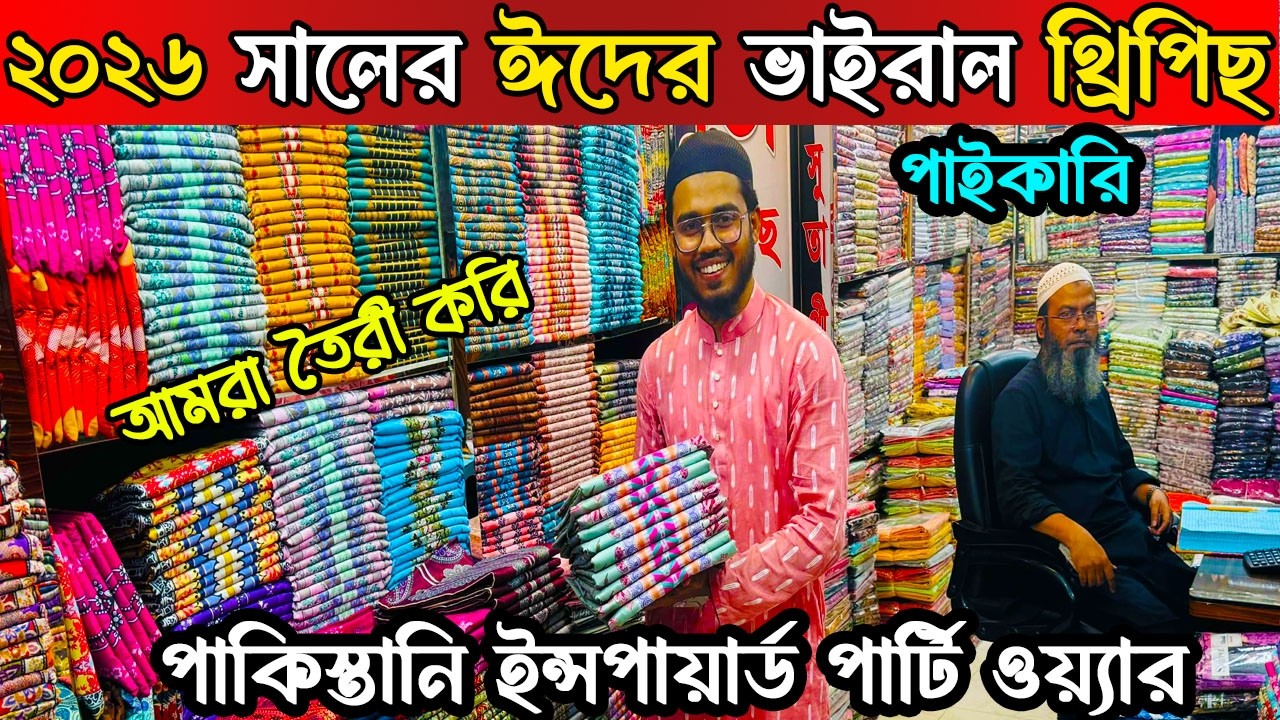 ঈদ স্পেশাল থ্রি পিস ২০২৬ | পাইকারি মার্কেট ঈসলামপুর ঢাকা theee piece new collection 2026