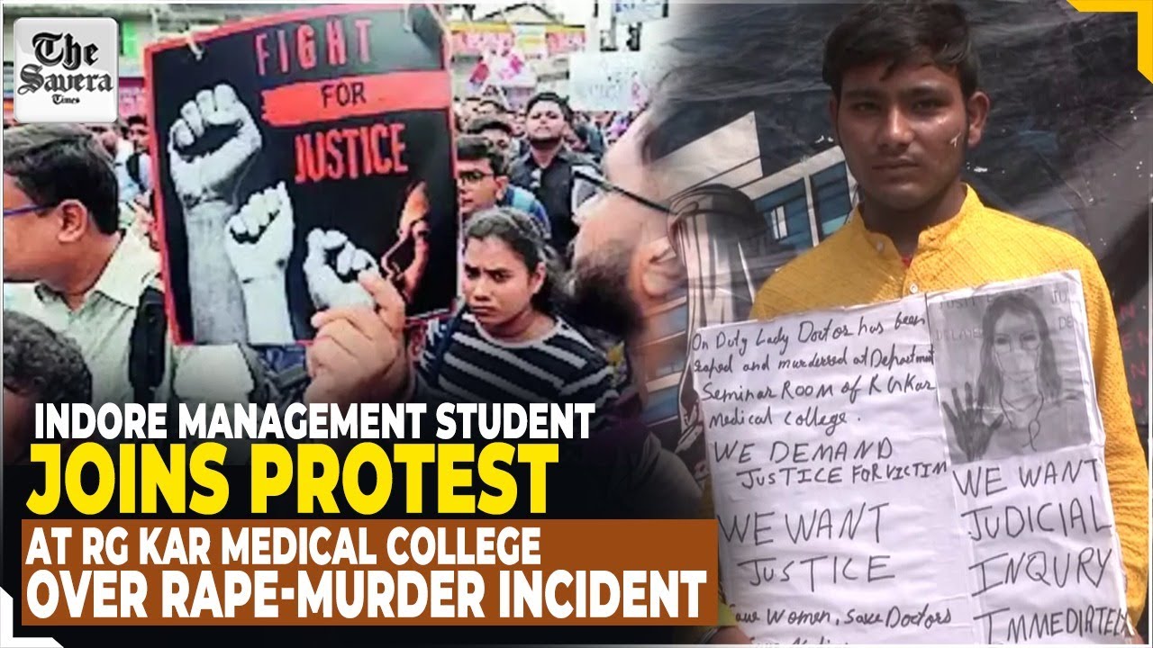 Indore Management Student Joins Protest at RG Kar Medical College Over Rape-Murder Incident