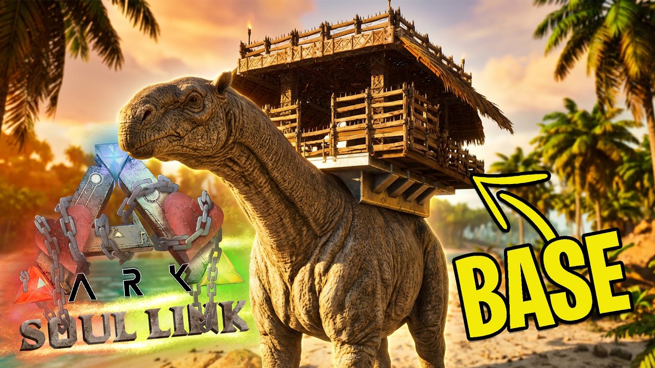 Ich baue meine Base auf ein Paraceratherium! | Ark Soul Link (Hardcore)