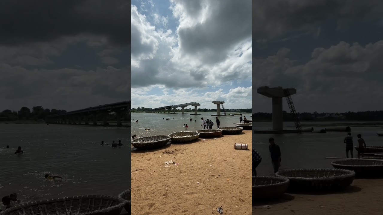 Gilmpse of Basket Boating in Talakadu River Beach Karnataka 🌊☀️ #talakadu #karnataka