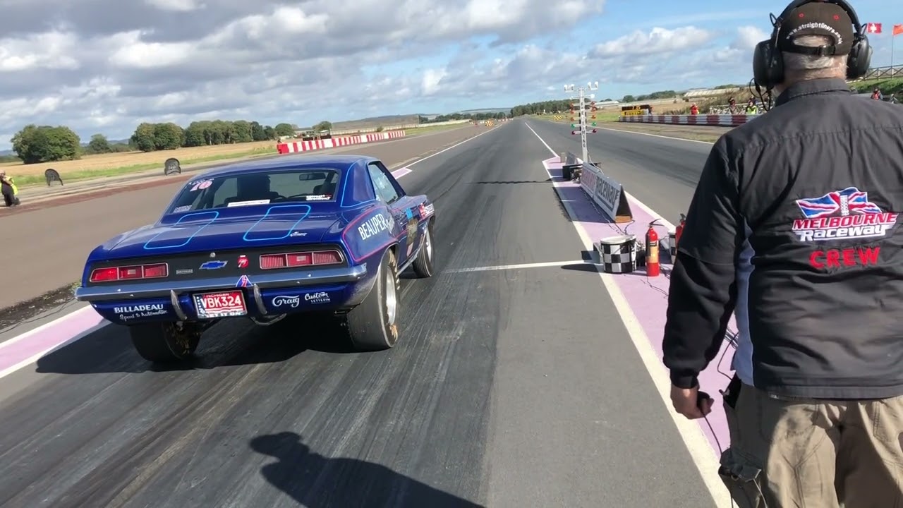 Uk nostalgia super stock drag racing at  Melbourne raceway  LA LEE RACING