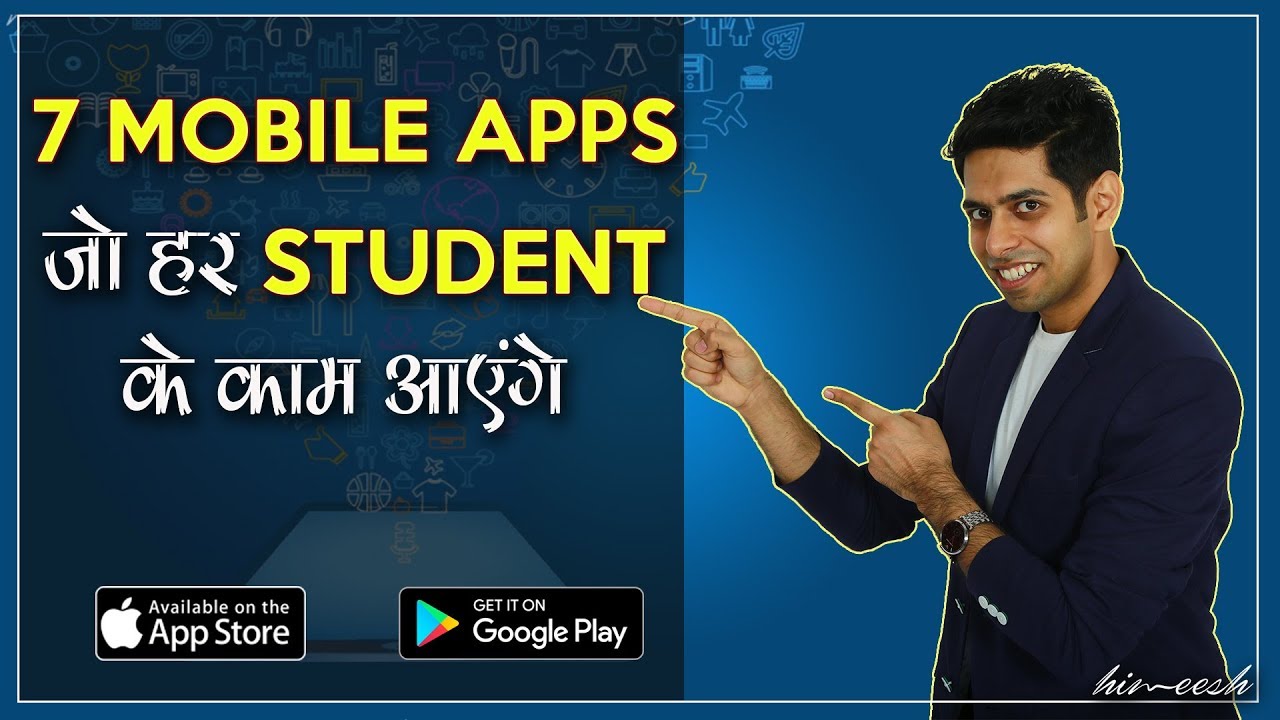 Top 7 Free Apps For Students | Study tips by Him eesh Madaan in Hindi