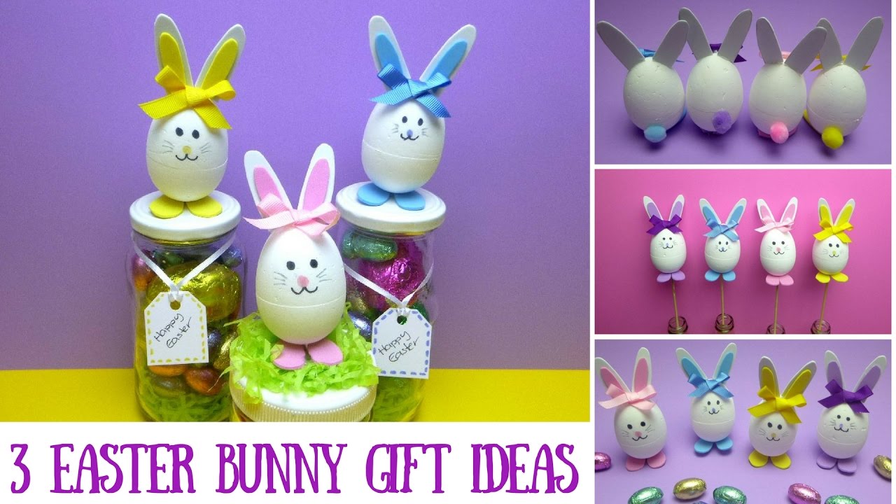 Easter Crafts - 3 Easter Bunny Gift Ideas - Mason Jar Crafts