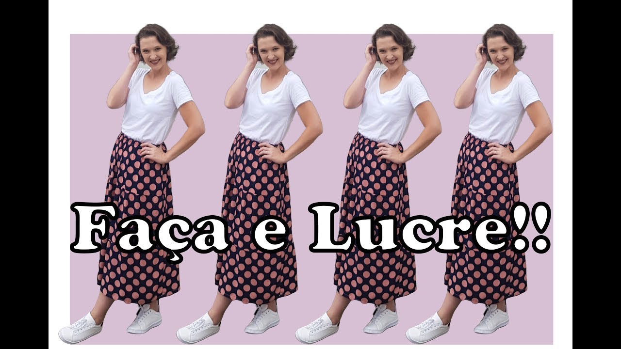 Passo a passo simples de como fazer uma saia Três Marias sem molde