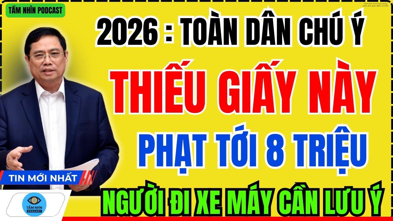 Người Đi Xe Máy Cần Lưu Ý: Thiếu Giấy Tờ Bắt Buộc Có Thể Bị Phạt Tới 8 Triệu Đồng