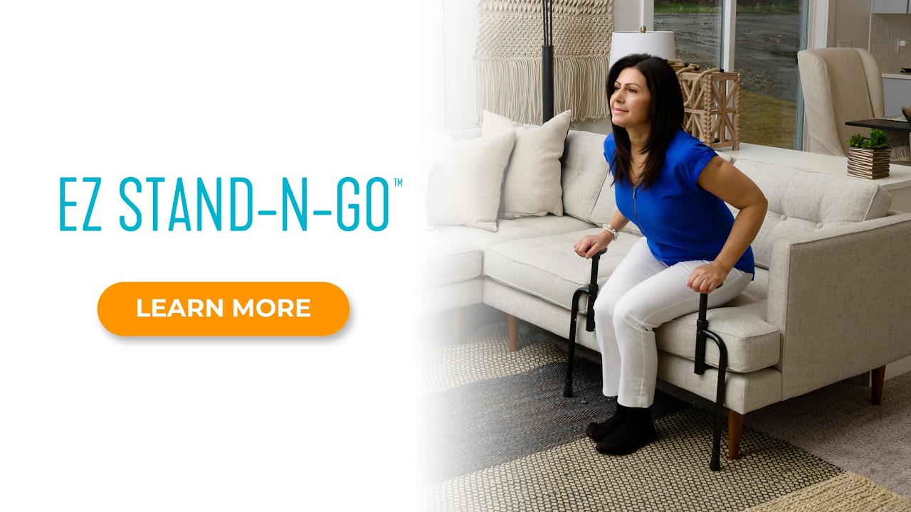 Stander EZ Stand-N-Go - Dual Support Standing Aid from Couches, Chairs, Recliners