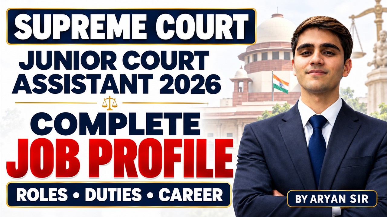Supreme Court JCA 2026 | Complete Job Profile 🔥 What is the work? Roles, Duties & Career