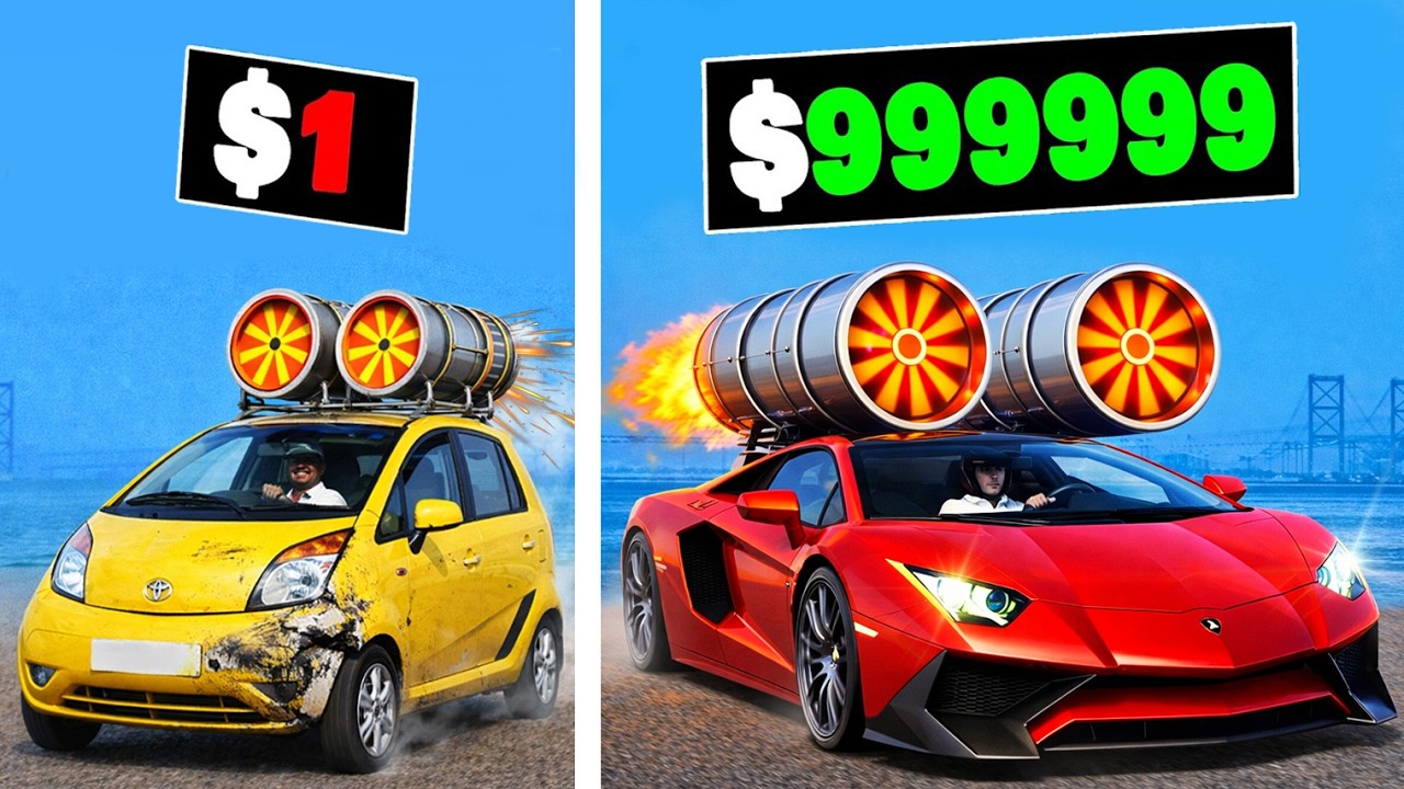 $1 to $1,000,000,000 ROCKET CAR in GTA 5!