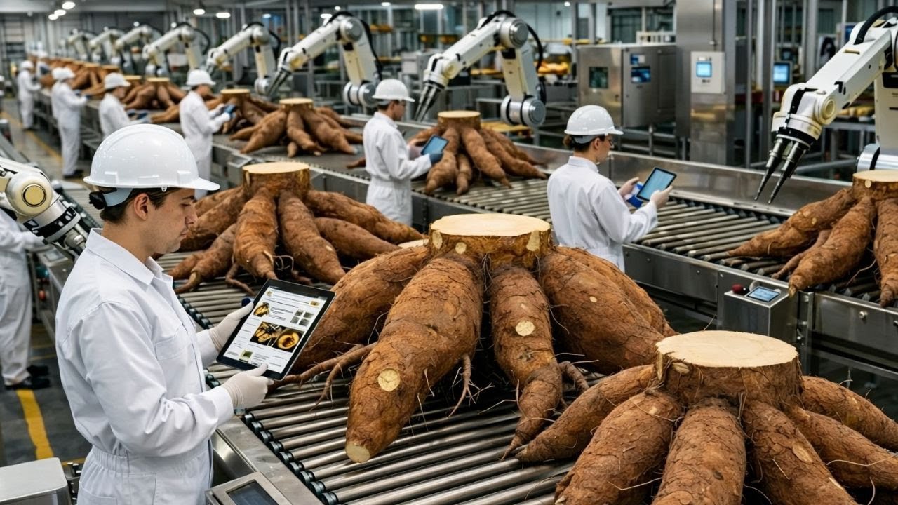 Inside a Modern Cassava Factory – From Fresh Roots to Tapioca Starch on Your Table