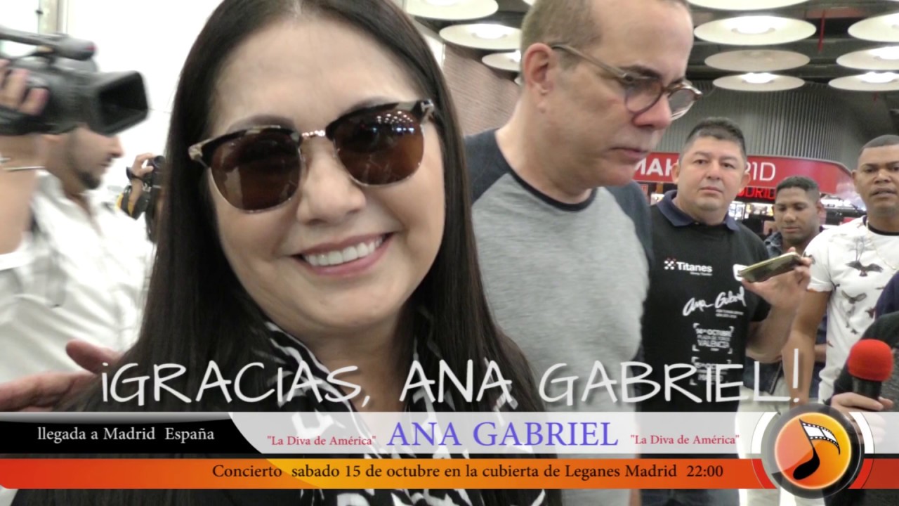 Llegada de Ana Gabriel a Madrid (09/10/16)