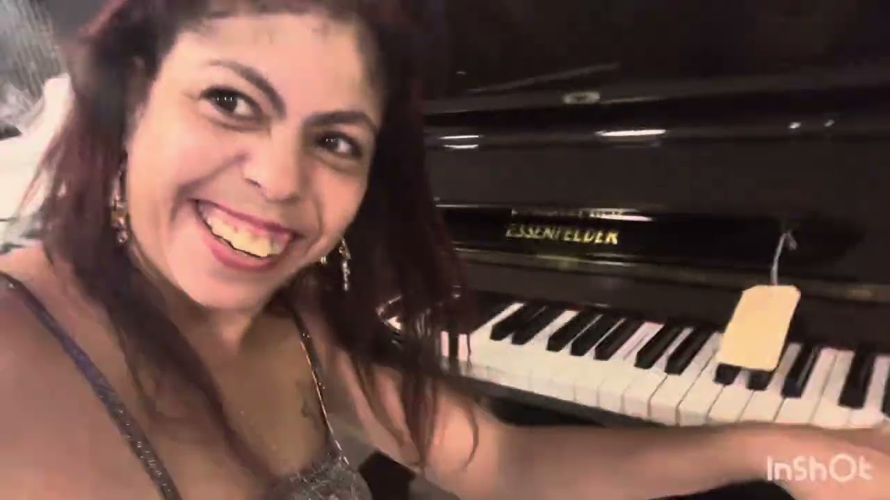 Fui na loja comprar um piano mostrei tudo 