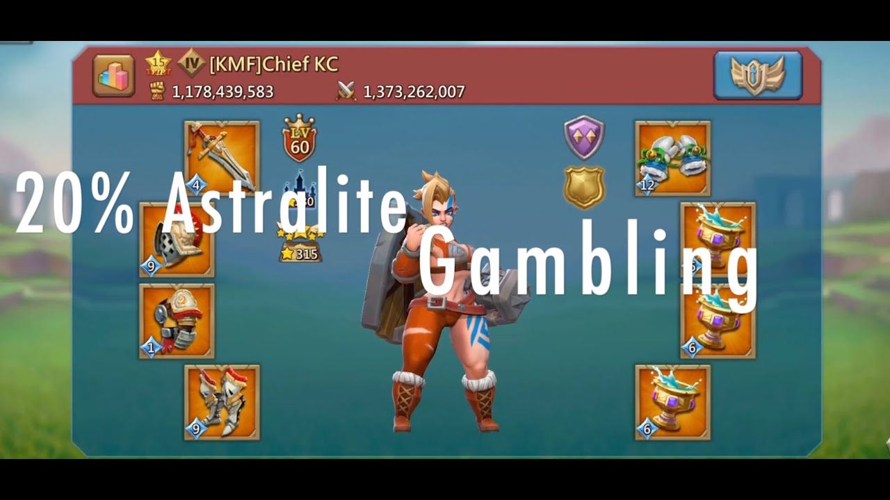 Max Temper Champ Gear - 20% Astralite Gambles Save 454! #lordsmobile
