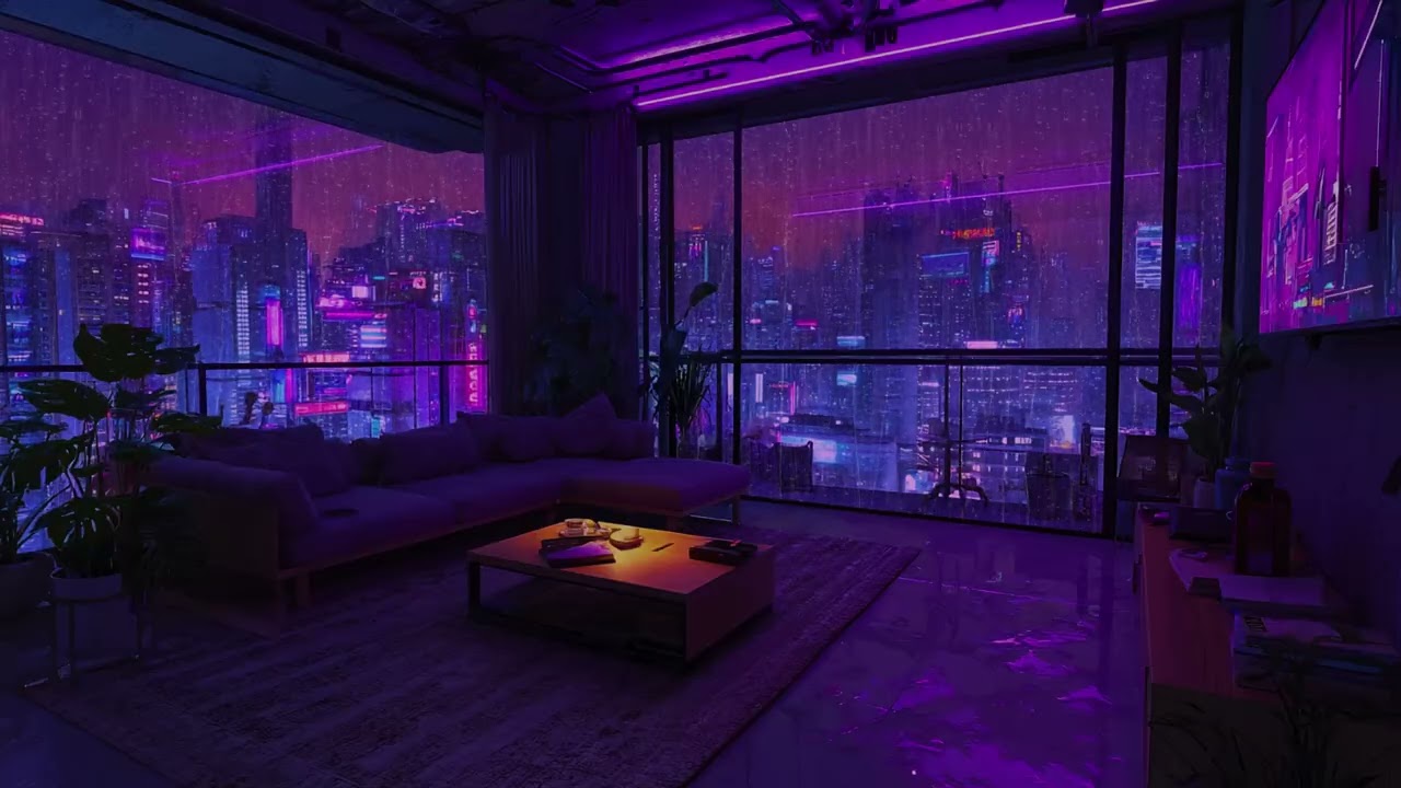 New York Rainy Midnight – Relaxing Lofi in a Luxury Penthouse with City Lights for Deep Sleep