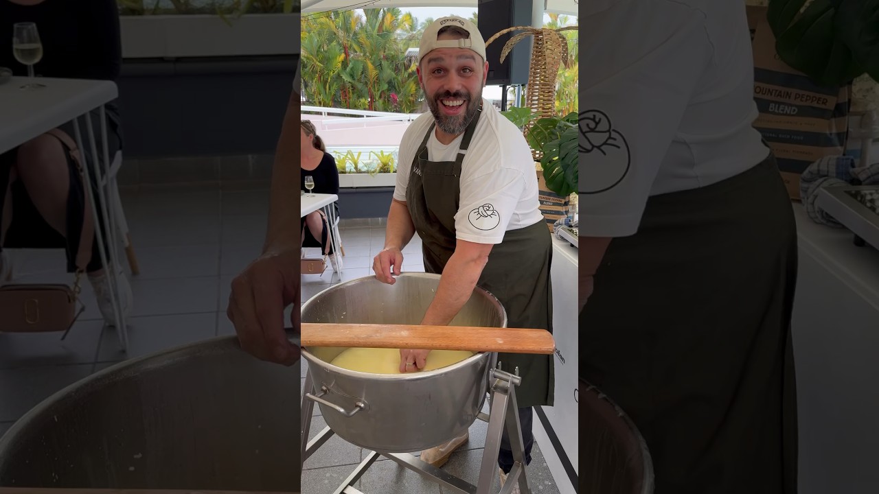 Do you know how burrata cheese is made? 🧀We watch Giuseppe make fresh burrata by hand 🤯