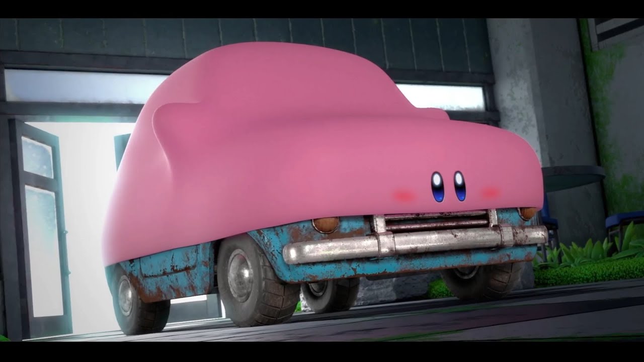 Kirby can Absorb a Car in Kirby: The Forgotten Land