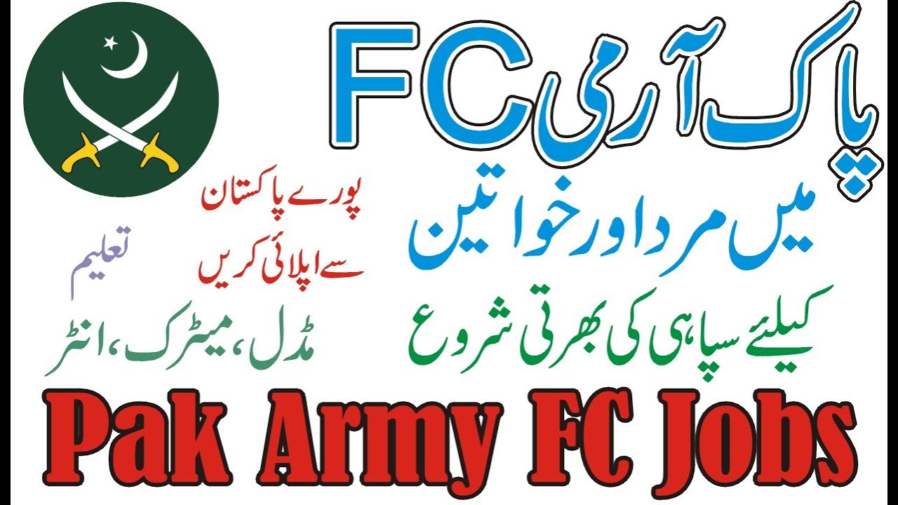 Frontier Corps FC Jobs | FC Balochistan Jobs 2021 South 68 Batch | Pak Amry Jobs | FC Govt Jobs 2021