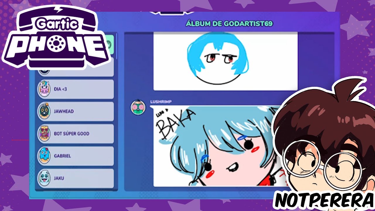Dibujando personajes de memoria en Gartic phone