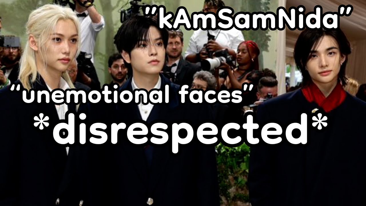 stray kids being disrespected by racist reporters at the met gala