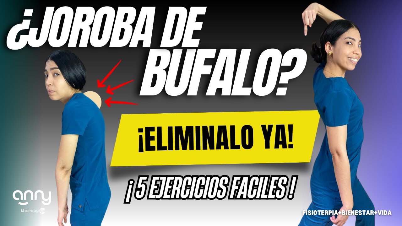 ¿Sufres de Joroba de Búfalo? 😱 Aquí está la SOLUCIÓN 👇✨ ¡5 Ejercicios que FUNCIONAN! #SaludCervical