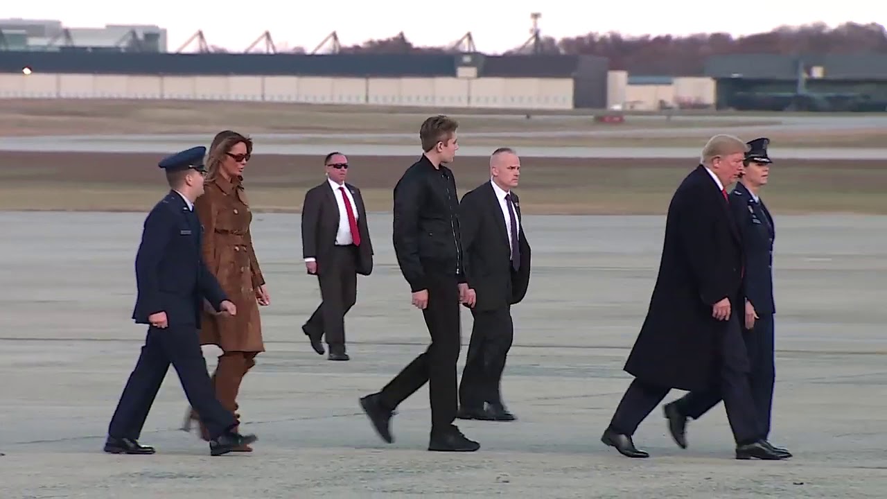 Look At Barron Trump!! WOW..He's So Grown! 11-26-2019