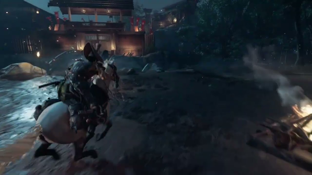Ghost of Tsushima: peaceful ride from Izuhara to Toyotama with Kaze