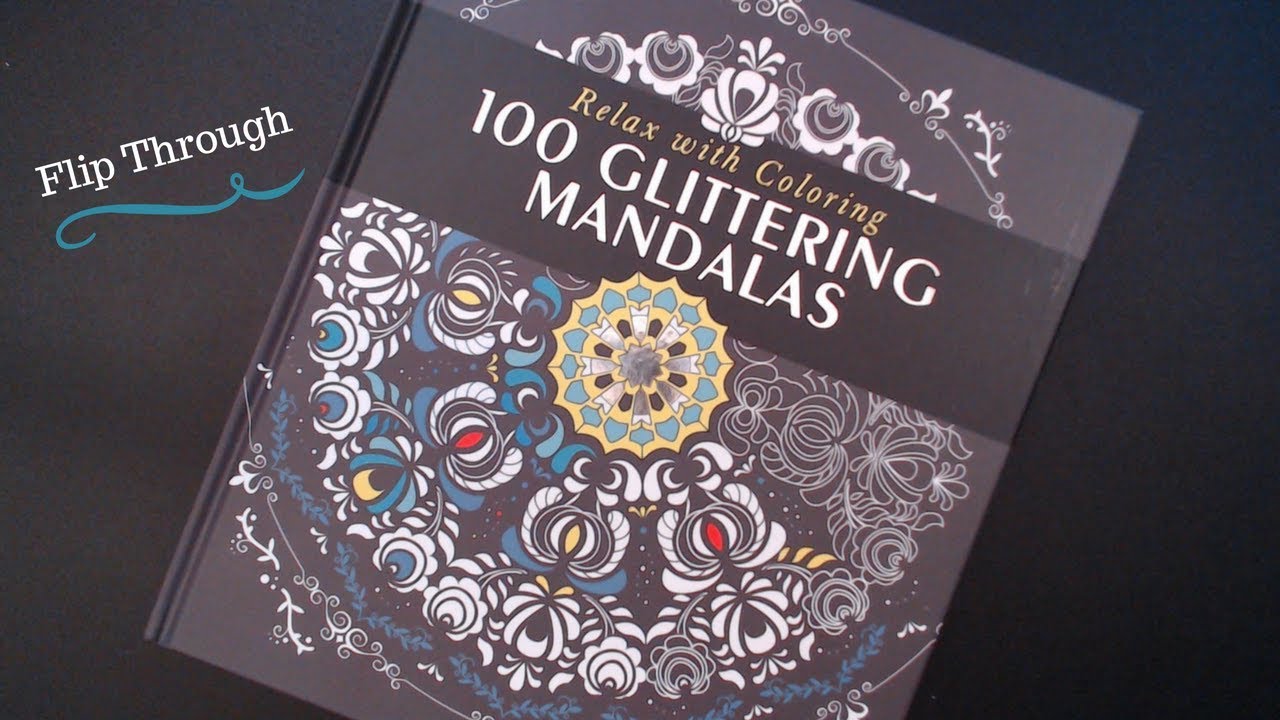 100 Glittering Mandalas Coloring Book//Flip Through