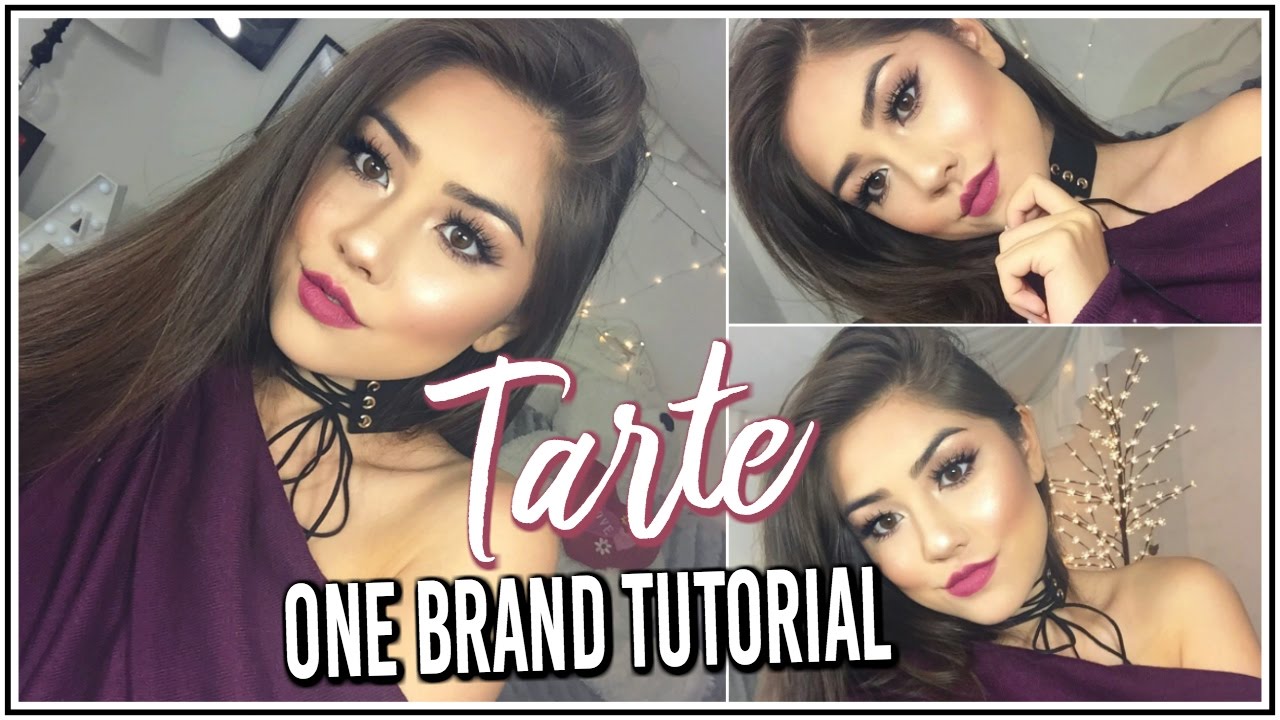 TARTE One Brand Makeup Tutorial ♡ Warm Sultry Eyes & Burgundy Lips ♡ xlivelaughbeautyx